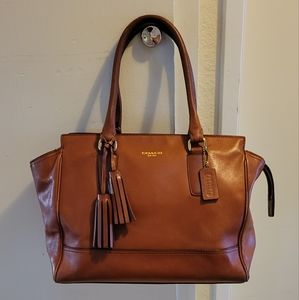 Coach Candace carry-all tote 19890 Cognac Tassel GUC